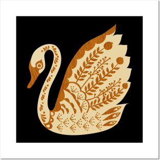 Folk Swan Posters and Art